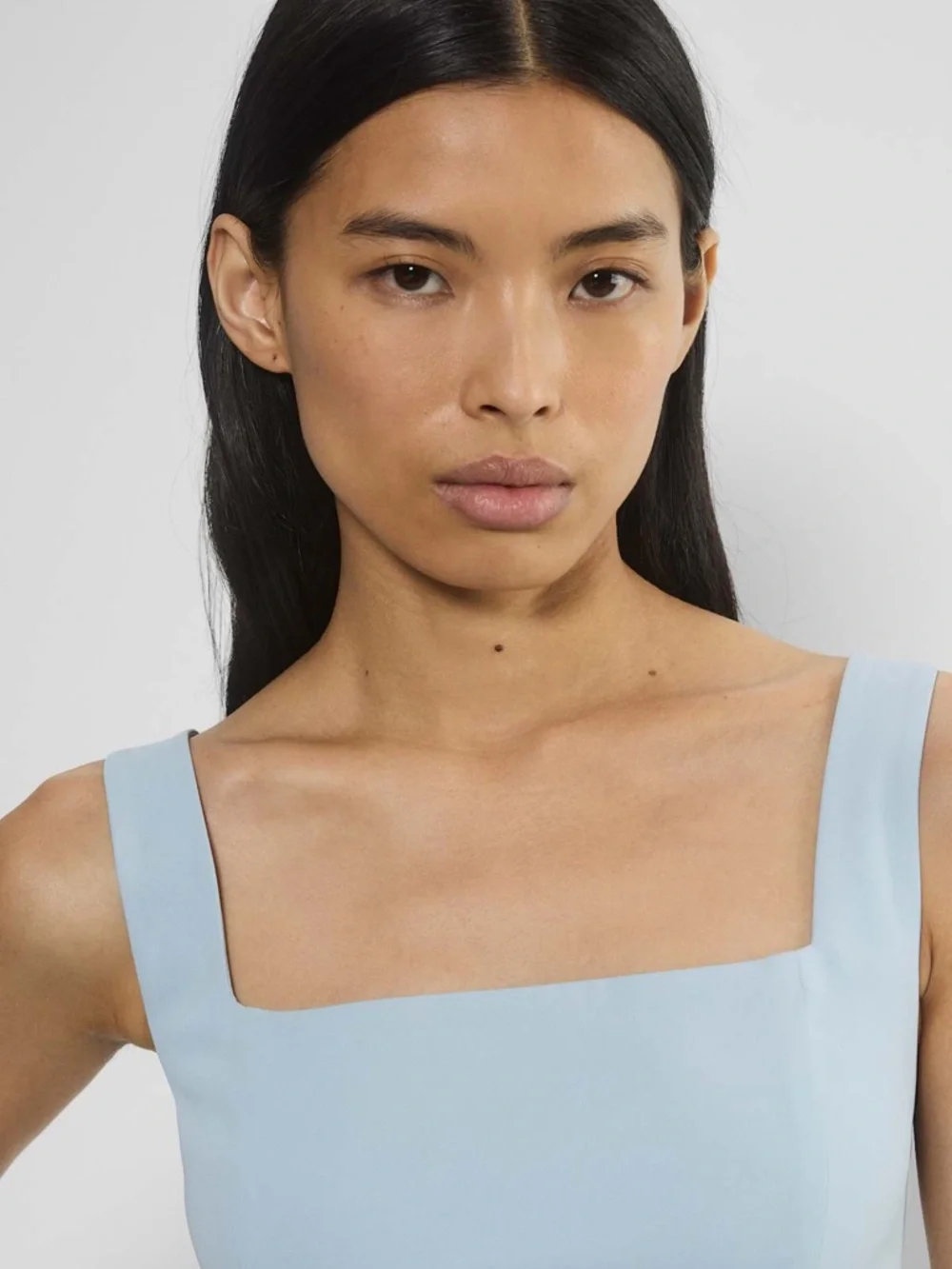 NWT Babaton 90s Slit Midi Dress Glimmer Ice Blue Size 6 - Picture 14 of 16